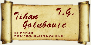 Tihan Golubović vizit kartica